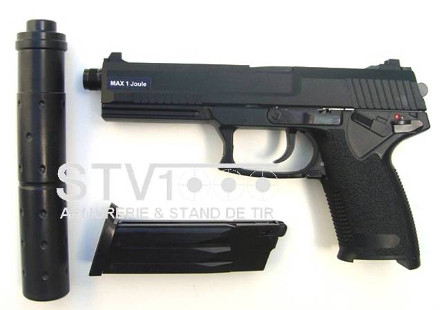 Réplique airsoft pistolet MK23 full set Noir gaz GNB