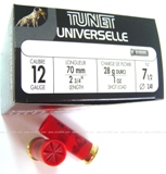 TUNET - UNIVERSELLE Calibre 12 N°7.5 Durci (Bte de 25 cartouches)