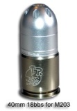 TenoZheR - Lance Grenade M203 Full Metal pour M4/M16 Series + 1 Cartouche 40mm 18bbs